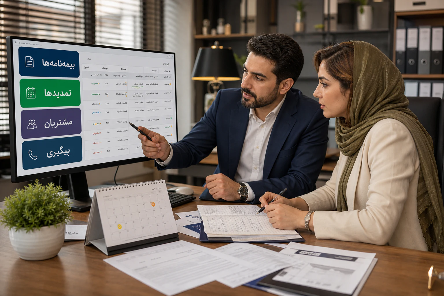 CRM فارسی نمایندگی بیمه لیدانا برای مدیریت بیمه نامه و تمدید