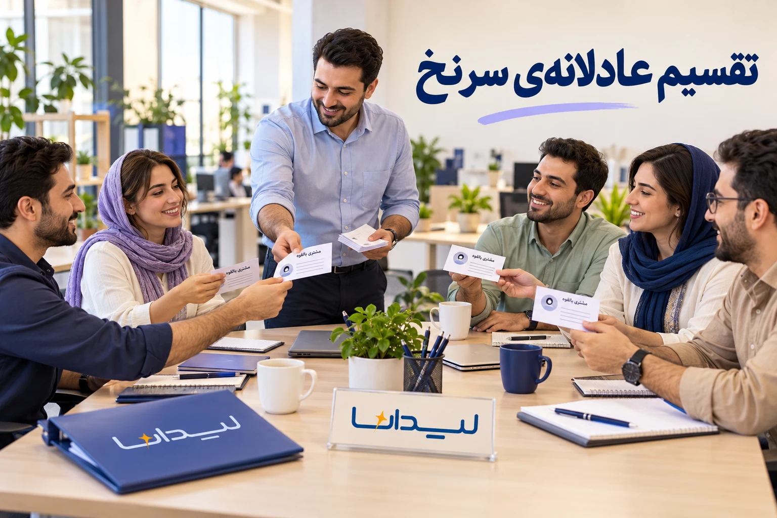 تقسیم عادلانه‌ی سرنخ در محیط کاری ایرانی با نشان لیدانا