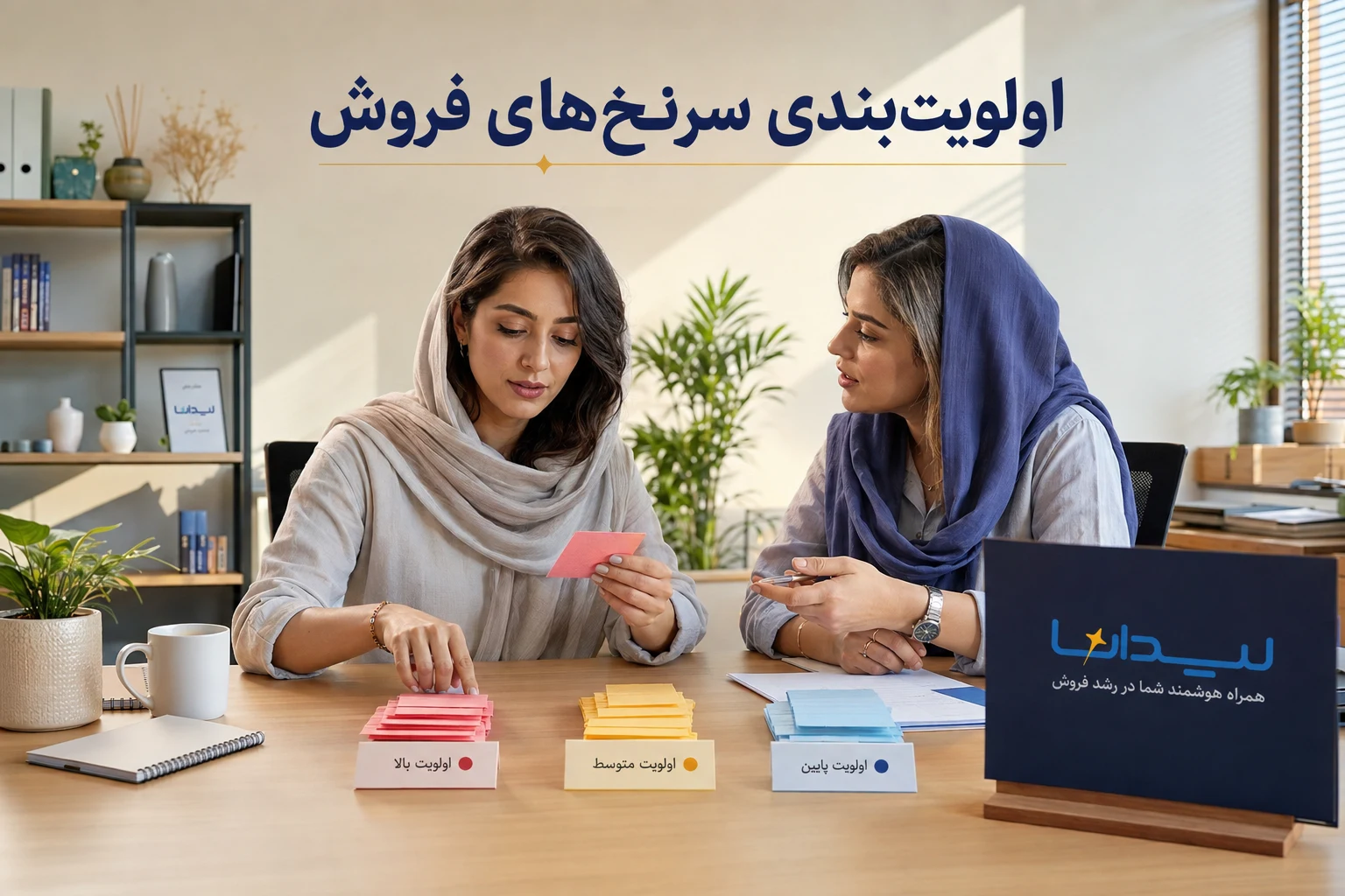 اولویتبندی سرنخهای فروش در فضای کاری ایرانی با هویت لیدانا