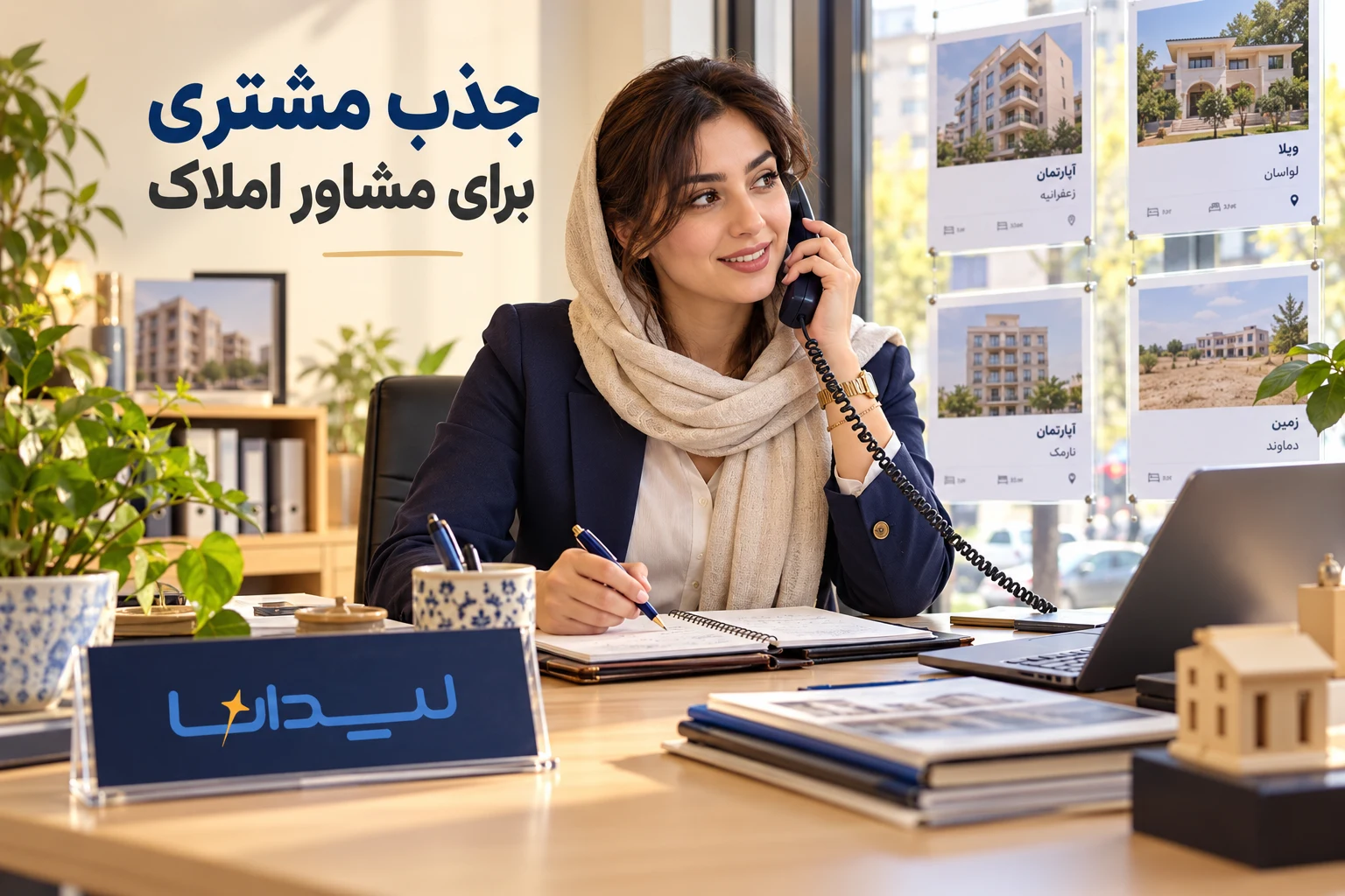 جذب مشتری برای مشاور املاک در محیط کاری ایرانی با نشان لیدانا